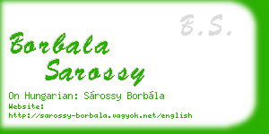 borbala sarossy business card